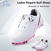 TTYGJ Golf Shoes Women's Waterproof Sports Sneakers Knob Buckle Shoelaces Non-Slip Golf Shoes Ladies Activity Spikes Trainers