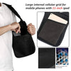 Multifunction Travel Anti Theft Hidden Underarm Shoulder Bag Black Nylon Pocket Mp3 Mobile Phone Storage Organizer