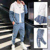 Dropshipping Patchwork Hip Hop Casual Men&#39;s Sets 2022 Korean Style 2 Piece Sets Clothes Men Streetwear Fitness Male Tracksuit