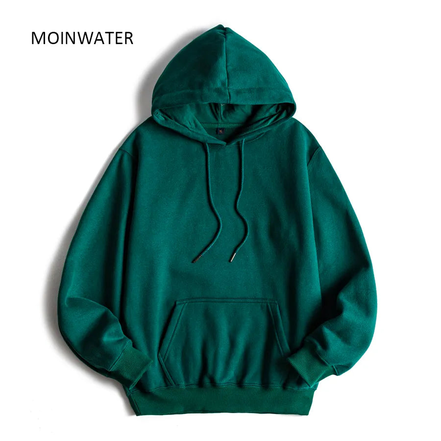 MOINWATER Brand New Women Fleece Hoodies Lady Streetwear Sweatshirt Female White Black Winter Warm Hoodie Outerwear MH2001