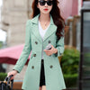 2022 Spring Trench Coat for Women Streetwear Turn-down Collar Double Breasted Black Female Overcoat Autumn Jacket Clothes