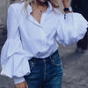 2022 Celmia Fashion Shirts Elegant Puff Sleeve Women Blouse Buttons Casual Loose Solid Party Tops Long Sleeve Blusas Femininas