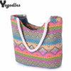 Casual Summer Beach Women Bag Lunch bag Hot Sale Fashion High Quality Canvas Striped Handbags Shoulder Bag