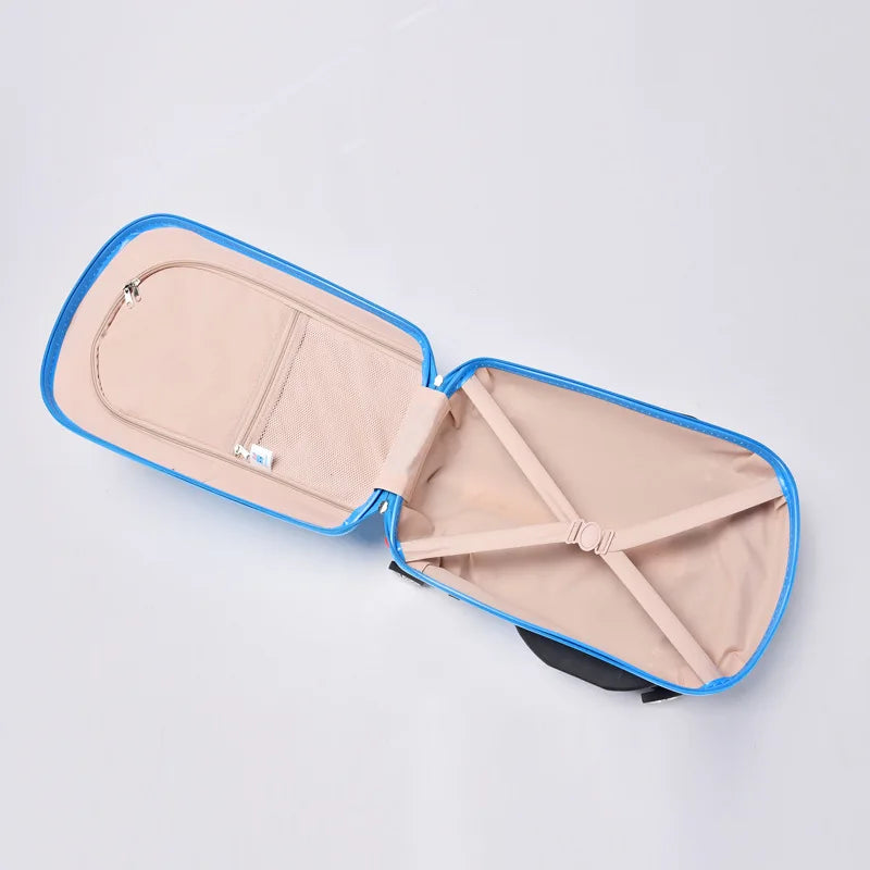 Children Rolling Luggage Spinner 3D Scooter Suitcase For Kids Cabin Trolley Student Travel Bag Cute Baby Carry On Trunk