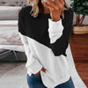 Adisputent Sweatshirt For Women O-Neck Cotton Tops Long Sleeve Ladies Sweatshirt Women&#39;s Patchwork Sweatshirt Poleron Mujer 2020