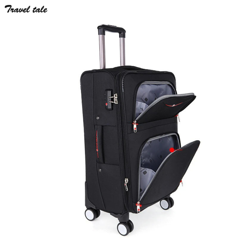 TRAVEL TALE 18"20"24"28" Inch Oxford Waterproof Spinner 32" Large Luggage Trolley Bag 3 Pieces Suitcase Set For Travelling