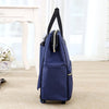 Women Large Capacity Travel Shoulder Tote Bag Spinner Multifunction Rolling Luggage Soft Oxford Lightweight Trolley Bag  XA588F