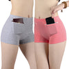 Women Safety Short Pants Soft Solid Shorts Boxer Summer Under Skirt Shorts With Zipper Pockets Femme Underwear Safety Shorts