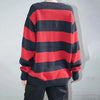 UNUTH Girls Oversize Striped Sweater 2022 Autumn Ladies Vintage Cotton Pullovers Knitwear Women Sweater Fashion Long Sleeve