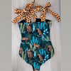 2022 New Sexy One Piece Swimsuit Shoulder Strappy Swimsuit Print Floral Swimwear Women Backless Bathing Suit Beach Wear Monokini