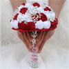 WifeLai-A 1Piece Elegant Custom Ivory Bridal Wedding Bouquets Stunning Pearls Beaded Crystal Brooch Stitch Wedding Bouquets W230