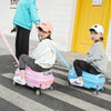 Children Rolling Luggage Spinner 3D Scooter Suitcase For Kids Cabin Trolley Student Travel Bag Cute Baby Carry On Trunk