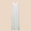 Vestidos 2023 Summer ZANZEA Women  Strapless Sexy V Neck Sleeveless Dress Casual Loose Long Maxi Solid Dress White Oversized