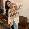 Autumn Sweater Vest for Women V Neck Loose Fit Pullovers Knitted Vest Preppy Style Sleeveless Knitwear Top