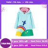 Jumping Meters New Arrival 2022 Unicorn Princess Hooded Dress for Autumn Winter Stripe Fashion Children Cotton Clothing Baby