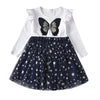 VIKITA Girl Princess Dress New Autumn Kid Girls Dress Sequins Sweet Girls Casual Clothes Butterfly Costumes Children Clothing