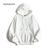 MOINWATER Brand New Women Fleece Hoodies Lady Streetwear Sweatshirt Female White Black Winter Warm Hoodie Outerwear MH2001