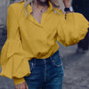 2022 Celmia Fashion Shirts Elegant Puff Sleeve Women Blouse Buttons Casual Loose Solid Party Tops Long Sleeve Blusas Femininas