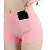 Women Safety Short Pants Soft Solid Shorts Boxer Summer Under Skirt Shorts With Zipper Pockets Femme Underwear Safety Shorts