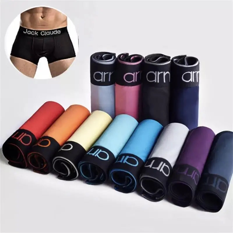 5PCS Jack Claude Men's Underwear Boxer Pants Fiber U Convex Bag Men's Shorts Modal Sexy Boxer Men's 5 Pieces Men's Underwear