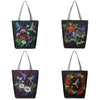 Miyahouse Floral Printed Canvas Tote Female Single Shopping Bags Large Capacity Women Canvas Beach Bags Casual Tote Feminina