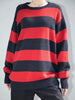 UNUTH Girls Oversize Striped Sweater 2022 Autumn Ladies Vintage Cotton Pullovers Knitwear Women Sweater Fashion Long Sleeve