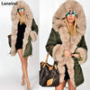 S-5XL Winter Jacket Coat  New Fashion Women Hooded Overcoat Faux Fur Cotton Fleece Female Parkas Hoodies Long Coat