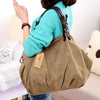 Women Canvas Messenger Bags Female Crossbody Bags Solid Shoulder Bag Fashion Casual Designer Female Handbag Large Capacity Tote