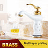 Basin Faucets Brass with Diamond Bathroom Faucet Gold Mixer Tap Single Handle Hot & Cold Washbasin Tap torneiras banheiro 7301K