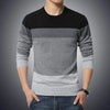 M-4XL 2023 Winter Casual Men's Sweater O-Neck Striped Slim Fit Knittwear Mens Sweaters Pullovers Pullover Men Pull Homme