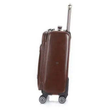 18 Inch 20 Inch Men Spinner suitcase Luggage 24 trolley Suitcase PU Travel Rolling baggage bag On Wheels Travel Wheeled Suitcase