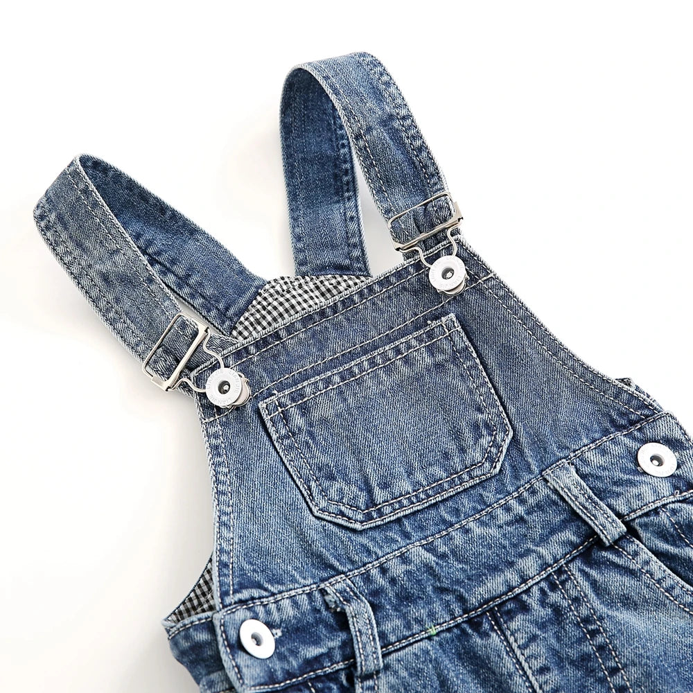 1-5T Kids Jeans Baby Rompers Spring Boys Girls Overalls Bebe Jumpsuit Pants Toddler Trousers Kids Clothes Children Clothing