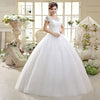 Popodion Sexy Lace Backless Bride Ball Gown Wedding Dress Women Bandage Cheap Wedding Dresses WED90129