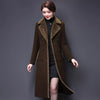 M-5XL Women Wool Blends Coat Autumn Winter 2023 Fashion Mother Thicken Cashmere Collar Long Jacket Slim Tops Outerwear Female