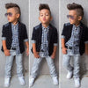 2022 Casual Clothing Sets Boy gentleman suit Toddler Boy Clothing Set 3pcs Coat + long sleeve + pants children boy clothing set