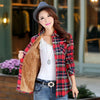 2020 Brand New Winter Warm Women Velvet Thicker Jacket Plaid Shirt Style Coat Female College Style Casual Jacket Outerwear