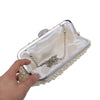 Women messenger beaded women vintage evening bags imitation pearl shell women bag shoulder bags,diamonds clutch bag for wedding