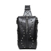 HOT SALE 3D Dragon design Waist Packs fashion Rivet  Chest bag PU leather man bag vintage good quality leather bag WLHB1451