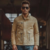 S-6XL Men's pigskin beige real leather jacket Motorcycle Genuine Leather jackets winter coat men