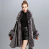 Fake Fur Coat Spring Lady Loose Gray Knitted Shawl Black Cardigan For Women Fashion Fake Fur Bat Sleeve Poncho And Cape Coat