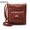 European New Style Women Messenger Bags Portable Button Ladies Crossbody Shoulder Bag Vintage PU Leather Womens Bags A582