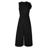 TWOTWINSTYLE Sleeveless Jumpsuits Female Patchwork Tunic High Waist Ankle Length Wide Leg Trousers 2022 Summer OL Clothes Style