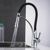 Kitchen Faucets with Rubber Design Chrome Mixer Faucet for LED Kitchen Single Handle Pull Down Deck Mounted Crane for Sinks 7661