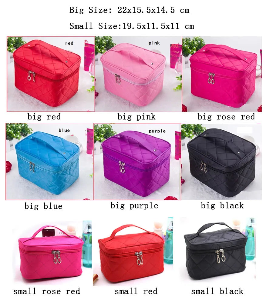 Cosmetic box 2023 female Quilted professional cosmetic bag women's large capacity storage handbag travel toiletry makeup bag ML1