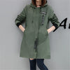 Trench Coat Womens 2022 Spring Autumn Hoodies Tops Slim Students Baseball Clothes Medium length Windbreaker Coats Lady Outerwear