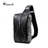 HOT SALE 3D Dragon design Waist Packs fashion Rivet  Chest bag PU leather man bag vintage good quality leather bag WLHB1451