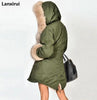 S-5XL Winter Jacket Coat  New Fashion Women Hooded Overcoat Faux Fur Cotton Fleece Female Parkas Hoodies Long Coat