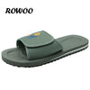 Comfortable Bathroom Slippers for Men Summer Massage Home Rubber Sole non-slip Gray Slide Beach Shoes Sandals Wholesale Dropship