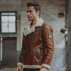 Men's real leather jacket Faux fur shearling motorcycle pigskin Genuine Leather bomber jackets aviator coat men