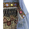 TEELYNN Denim female jacket autumn vintage ethnic appliques Embroidery tassel loose coat long sleeve Outerwear jacket for women